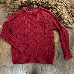 LL Bean Signature cable knit sweater